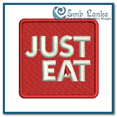 eat logo just embroidery emblanka