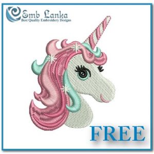 Free Cute Unicorn Head Copy, Emblanka