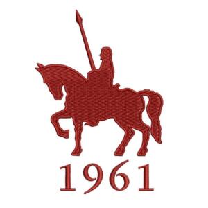 1961 Polo Player Horse Embroidery Design - Machine Embroidery Design
