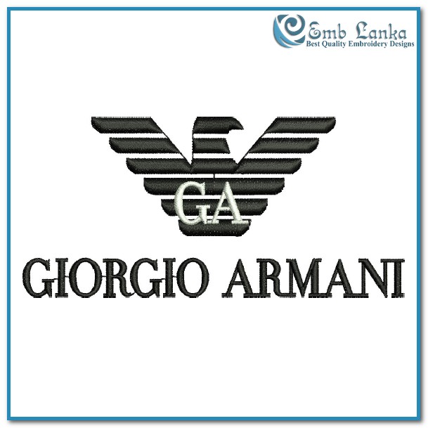 Armani Logo Embroidery Design | Emblanka.com