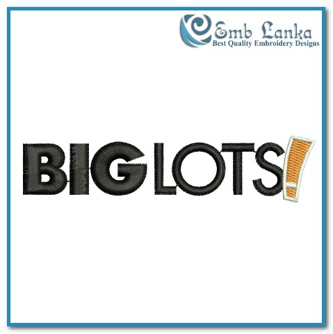 Big Lots Logo 2 Embroidery Design Emblanka Com