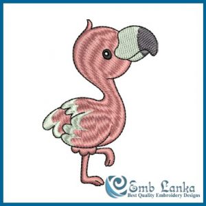 Cute Flamingo Embroidery Design Animals Flamingo
