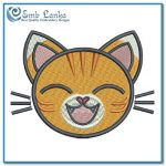 Free Cat Face Cartoon 2 Embroidery Design