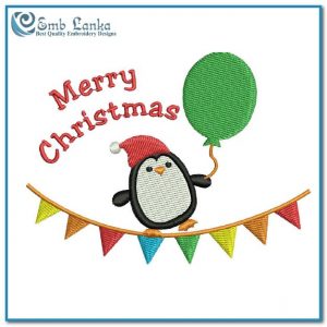 Free Penguin Merry Christmas Embroidery Design Animals Christmas