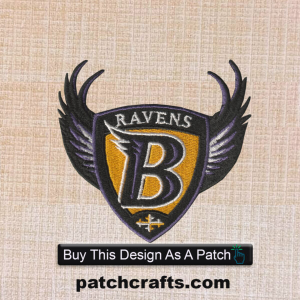 Baltimore Ravens Logo Embroidered Iron On Patch