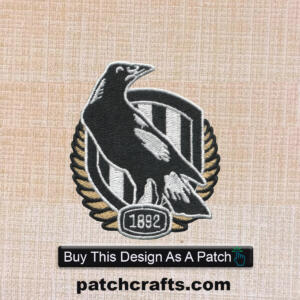 New Collingwood Football Logo Embroidery Design - Image 2
