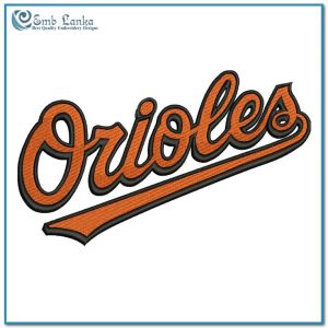 Baltimore Orioles Logo 5 Embroidery Design American League Logo