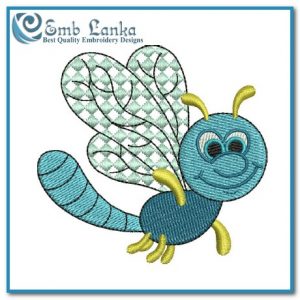 Blue Bug Embroidery Design Bugs