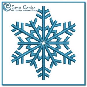 Blue Winter Snowflakes Embroidery Design Christmas