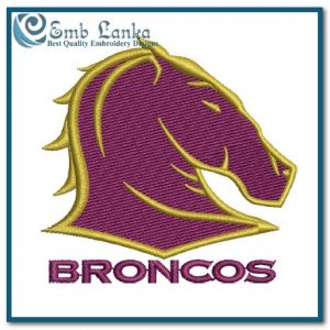 Brisbane Broncos Rugby Logo Embroidery Design Logos