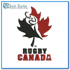 Canada Rugby Logo Embroidery Design