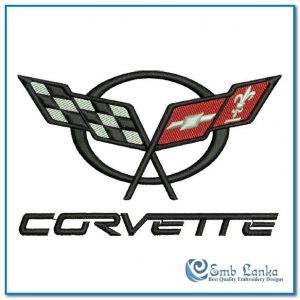 Corvette C5 Logo 2 Embroidery Design Logos