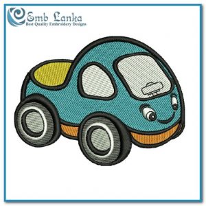 Cute Cartoon Race Car Embroidery Design Appliques Car