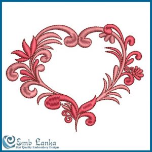 Fancy Heart Embroidery Design Days