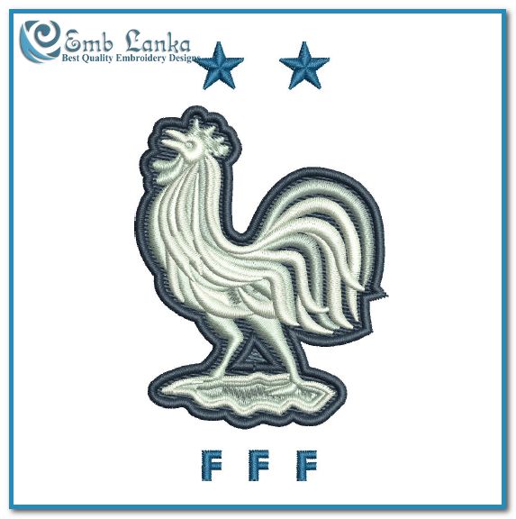 France National Football Team New Logo 2 Embroidery Design - Emblanka