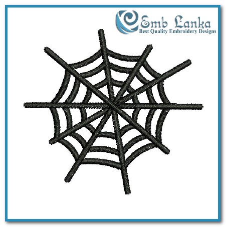 Spider Web Machine Embroidery Design Halloween Instant Download