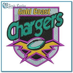 Gold Coast Chargers Rugby League Club Logo Embroidery Design Logos
