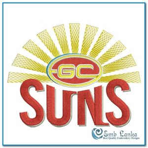 Gold Coast Suns Logo Embroidery Design