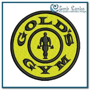 Golds Gym Logo Embroidery Design