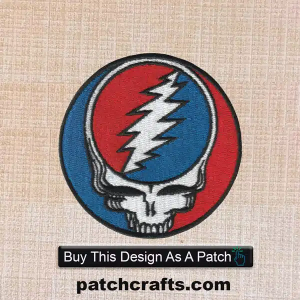 Grateful Dead Logo Embroidered Iron On Patch