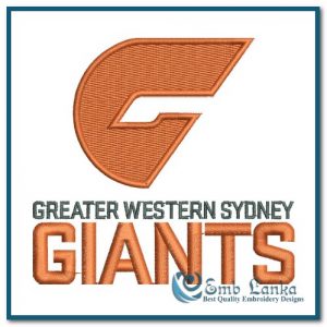 Greater Western Sydney Giants Logo Embroidery Design