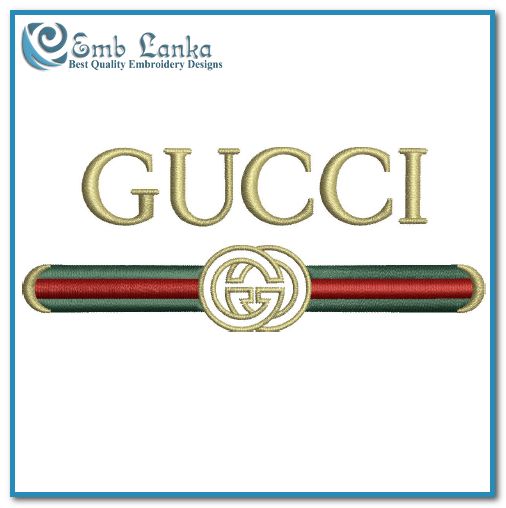 sikkert Pakistan gå Gucci Logo 2 Embroidery Design - Emblanka