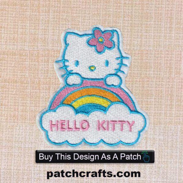 Hello Kitty Embroidered Iron On Patch