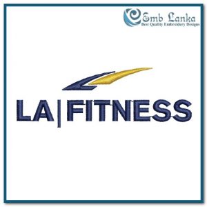 LA Fitness Logo Embroidery Design