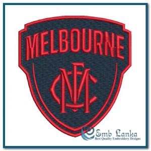 Melbourne Football Club logo digital embroidery design for AFL fans