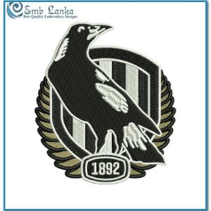 Collingwood Football Club Logo Embroidery Design Australian Football League