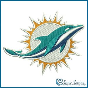 New Miami Dolphins Logo Embroidery Design Logos
