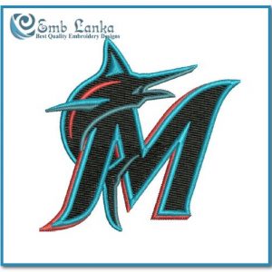 New Miami Marlins Logo Embroidery Design Logos