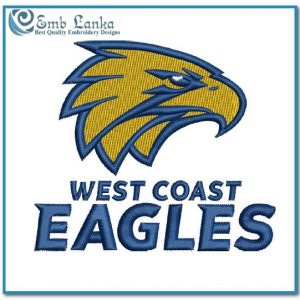 New West Coast Eagles Logo Embroidery Design Australian Football League AFL