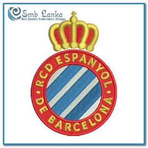 RDC Espanyol Football Club Logo Embroidery Design Football Club Logos Embroidery Designs Football Club