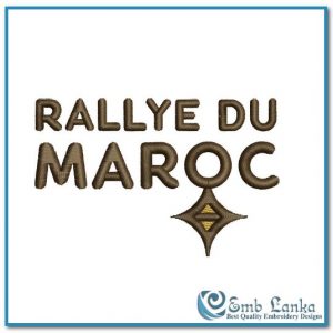 Rallye Du Maroc Logo 2 Embroidery Design Sports