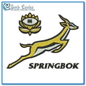 South African Rugby Logo Embroidery Design