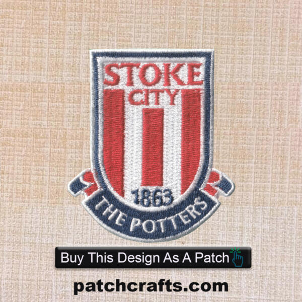 Stoke City FC Logo Embroidered Iron On Patch
