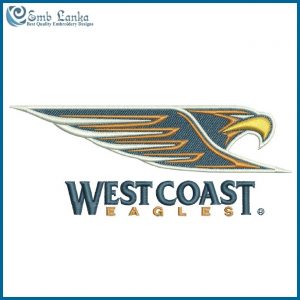 West Coast Eagles Logo Embroidery Design