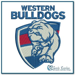 Western Bulldogs Logo Embroidery Design