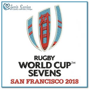 World Cup Rugby 2018 San Francisco Logo Embroidery Design Logos