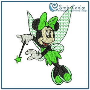 Angel Minnie Mouse Embroidery Design Cartoon
