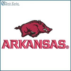 Arkansas Razorback Embroidry File Arkansas Razorbacks Logo 2 Embroidery Design - Emblanka