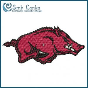 Arkansas Razorback Embroidry File Arkansas Razorbacks Logo Embroidery Design - Emblanka