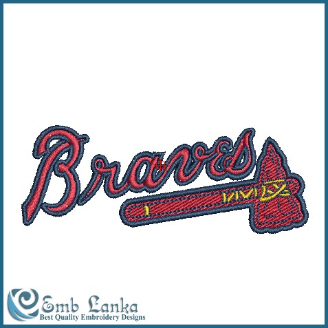 Atlanta Braves Logo Embroidery Design - Emblanka