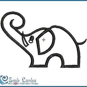 Baby Elephant-2 Embroidery Design Animals
