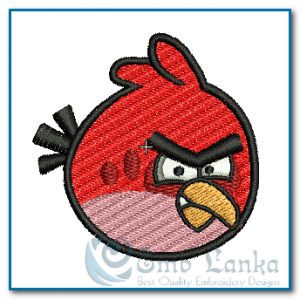 Big Red Angry Bird Embroidery Design Birds