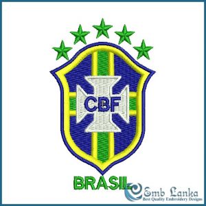 Brazil Football Logo Embroidery Design Football Club Logos Embroidery Designs