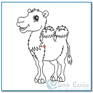 Camel Run Stitch Embroidery Design Animals