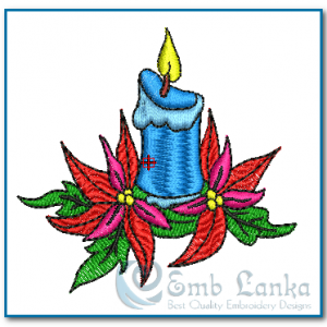 Christmas Candle Embroidery Design Christmas