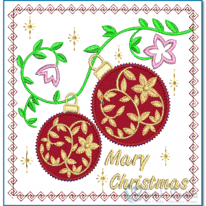 Christmas Card Embroidery Design Christmas